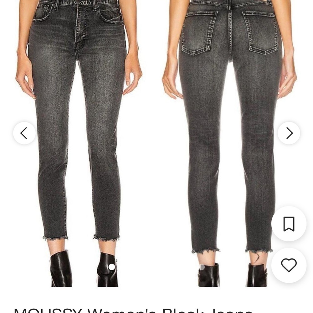 Moussy Women's Charcoal Ankle Jeans